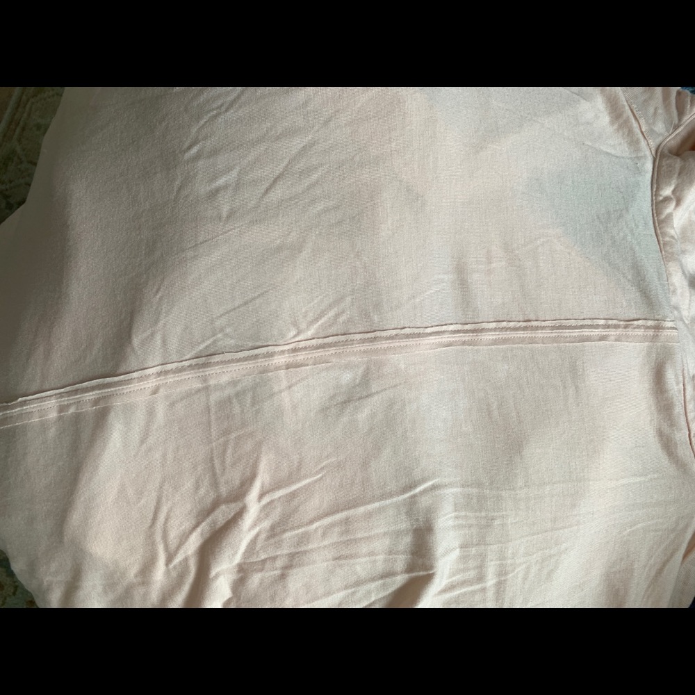 Free People pink v neck collar shirt S longsleeved - Picture 5 of 5